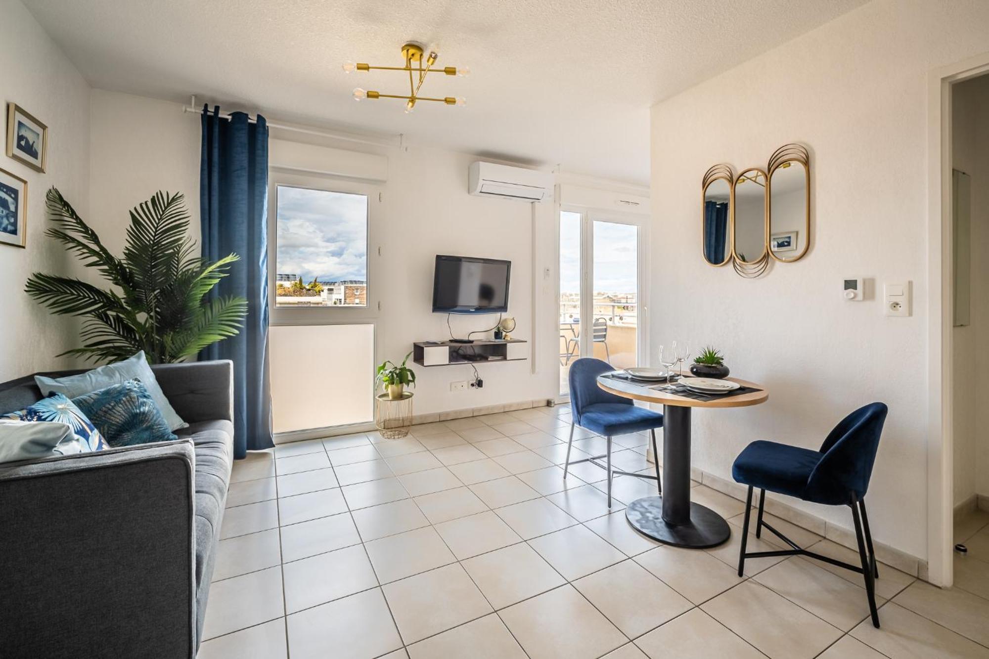 Appartement "Cote Canal", Terrasse , Climatisation , Parking Prive Narbonne Exterior photo